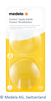 MEDELA Brusthütchen Contact L m.Aufbw.Box