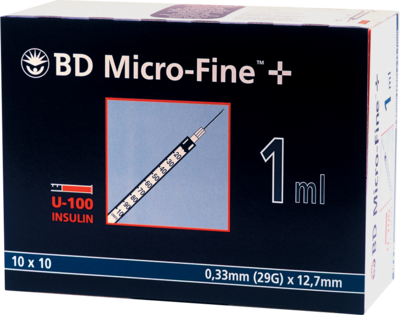 BD MICRO-FINE+ Insulinspr.1 ml U100 12,7 mm