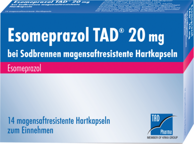 ESOMEPRAZOL TAD 20 mg bei Sodbrennen msr.Hartkaps.