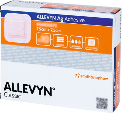 ALLEVYN Ag Adhesive 7,5x7,5 cm Wundverband