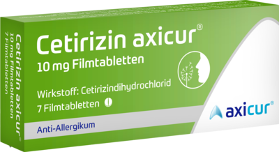 CETIRIZIN axicur 10 mg Filmtabletten